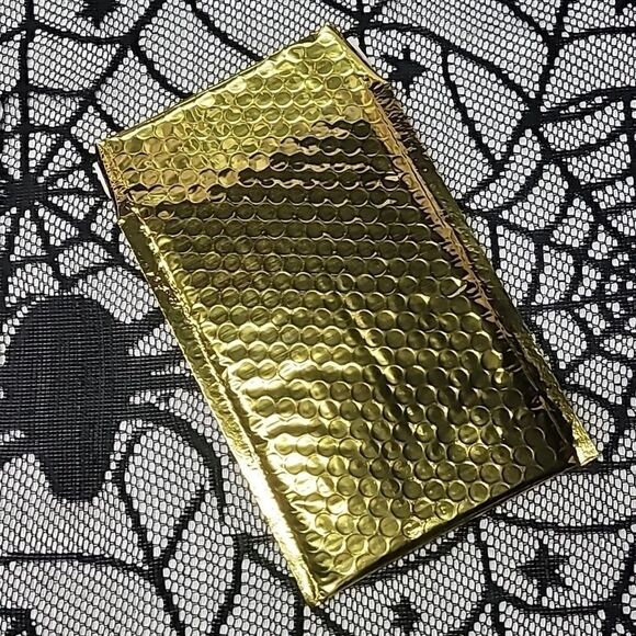 20 Glamour Metallic Gold Poly Bubble Mailers Envelopes Bags 5" x 8" Size #000 - Picture 3 of 4